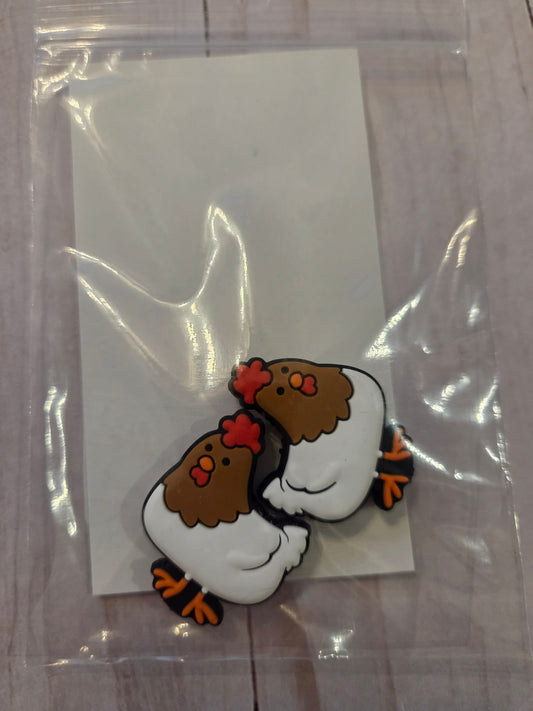 Knitting Needle Point Protectors Chickens