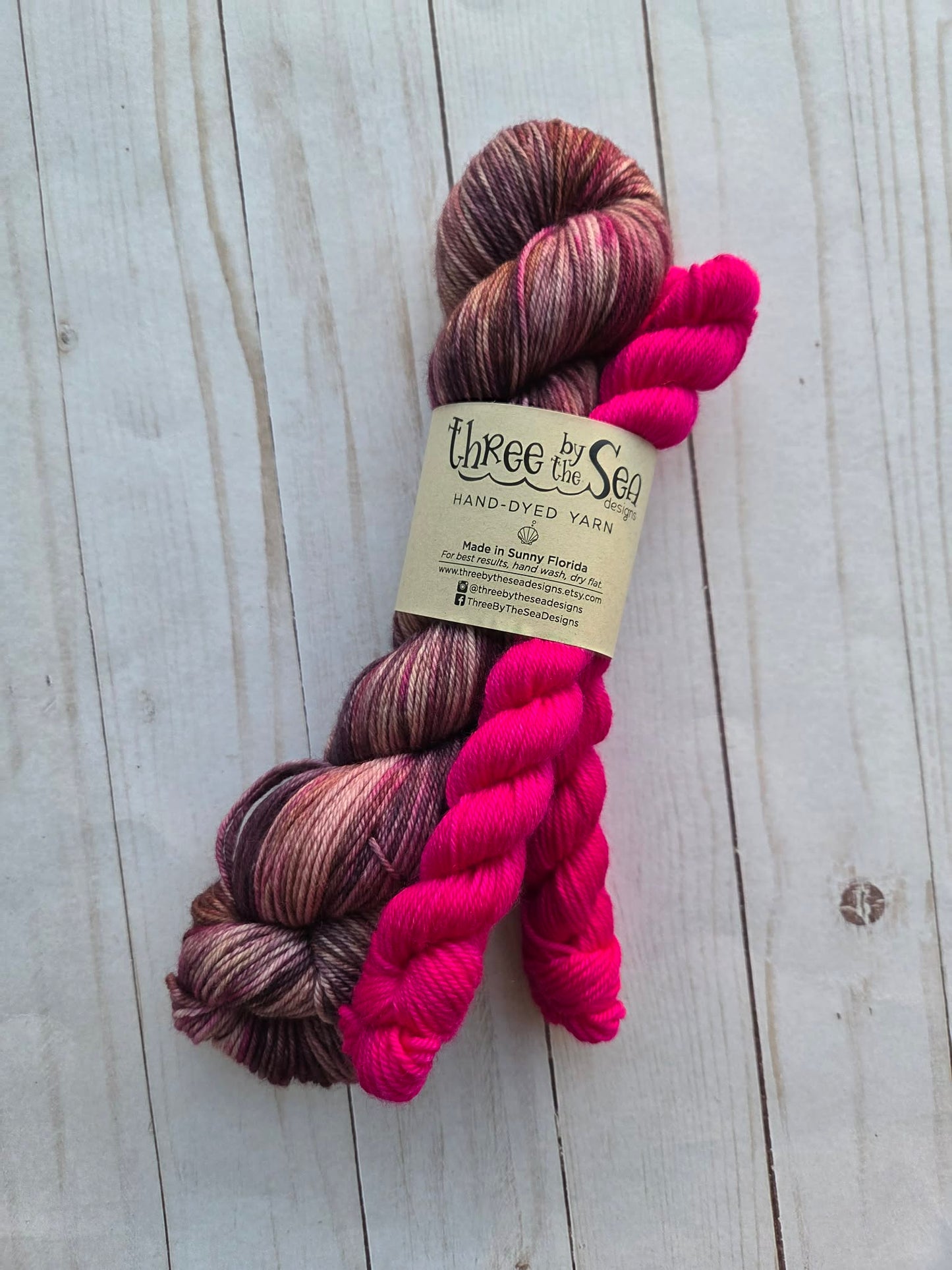 Chocolate Raspberry Truffle DK Sock Set by Three By the Sea Designs