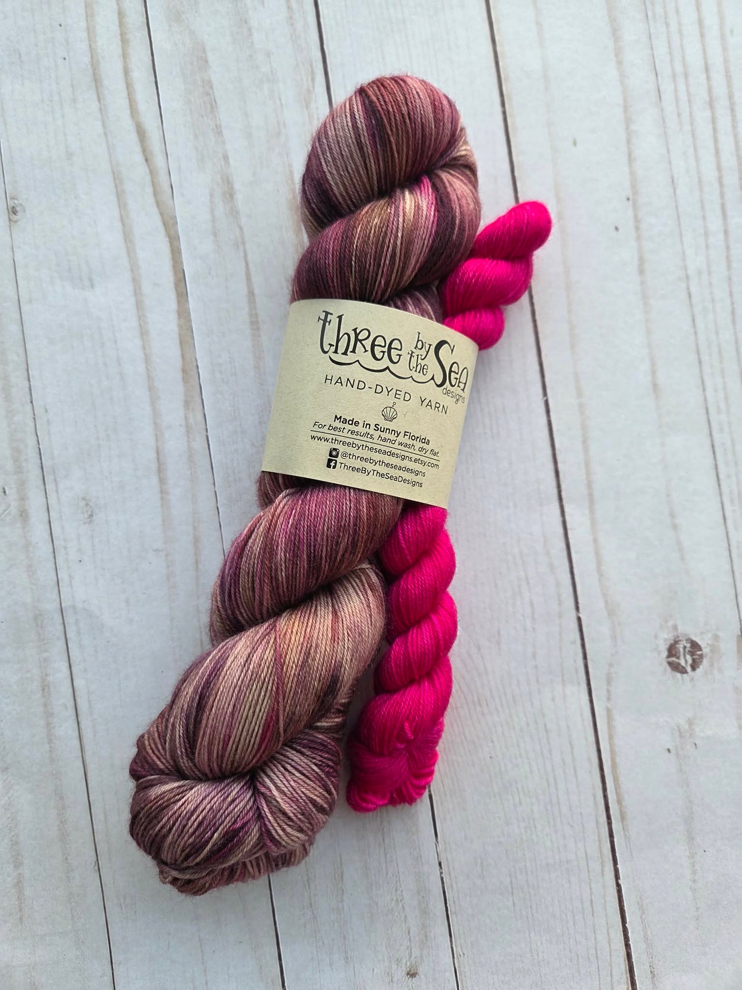 Chocolate Raspberry Truffle Sock Set by Three By the Sea Designs