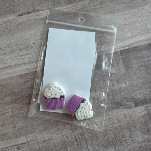 Purple Chocolate Cupcake Knitting Needle Stoppers Gifts