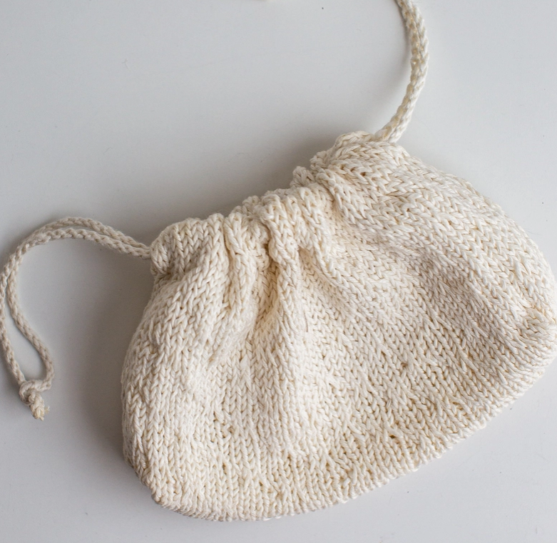 Flax & Twine Trellis Stitch Drawstring Bag Kit - Fawn