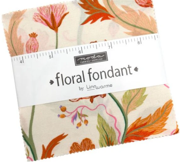 Floral Fondant Charm Pack by Linn Warme 42 pcs for Moda Fabric