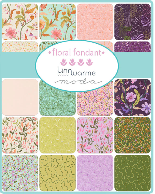 Floral Fondant Charm Pack by Linn Warme 42 pcs for Moda Fabric