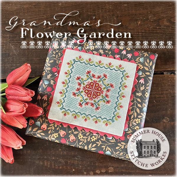 Grandma's Flower Garden Cross Stitch Pattern by Summer House Stitche Works