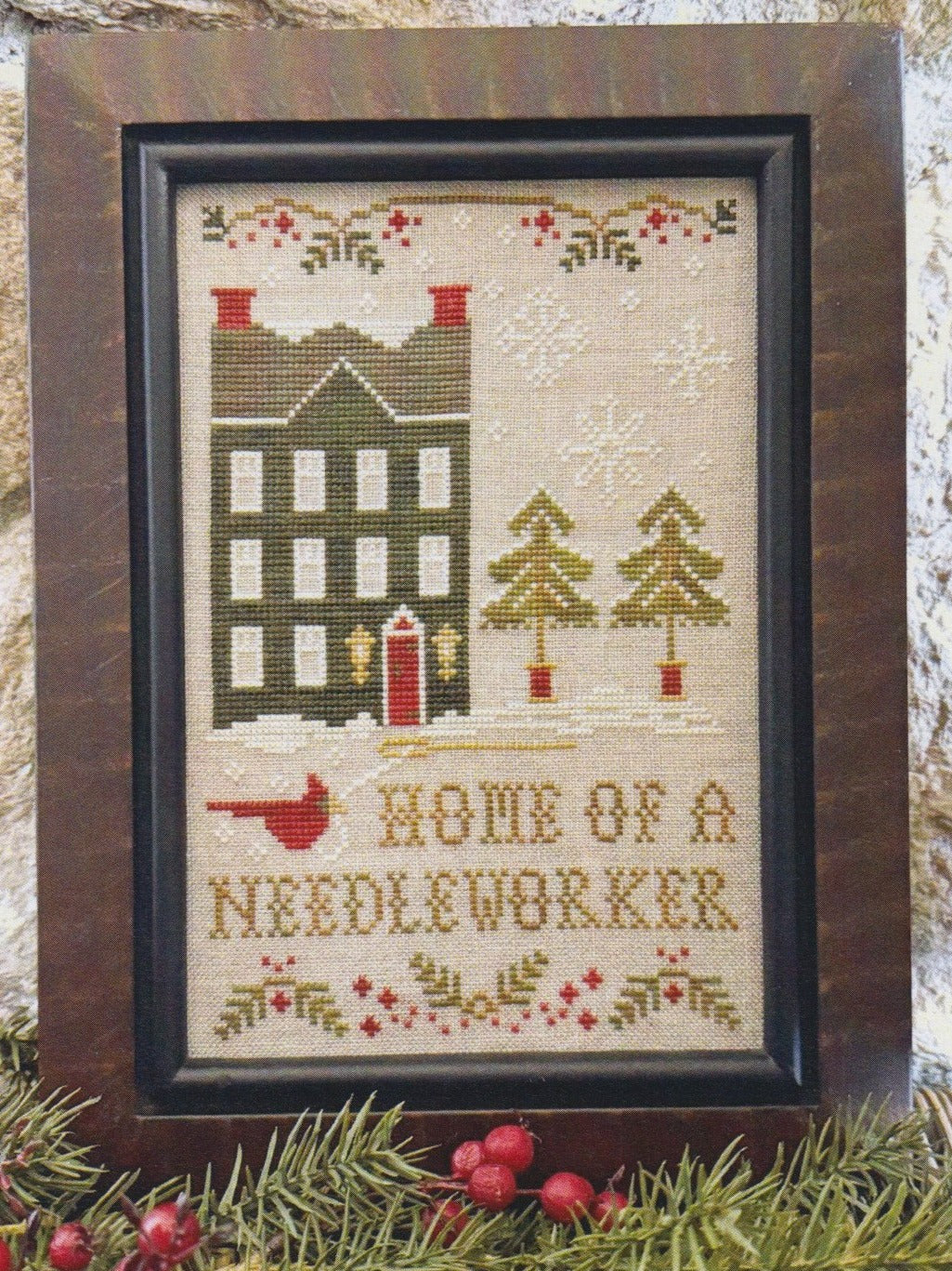 Winter At The Home Of A Needleworker Cross Stitch Pattern by Little House Needleworks