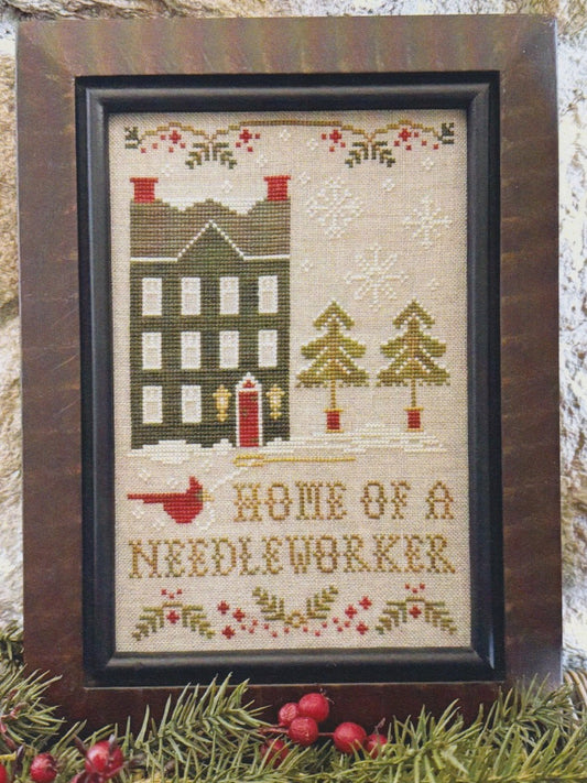 Winter At The Home Of A Needleworker Cross Stitch Pattern by Little House Needleworks