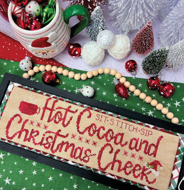Hot Cocoa and Christmas Cheer Cross Stitch Pattern Primrose Cottage Stitches