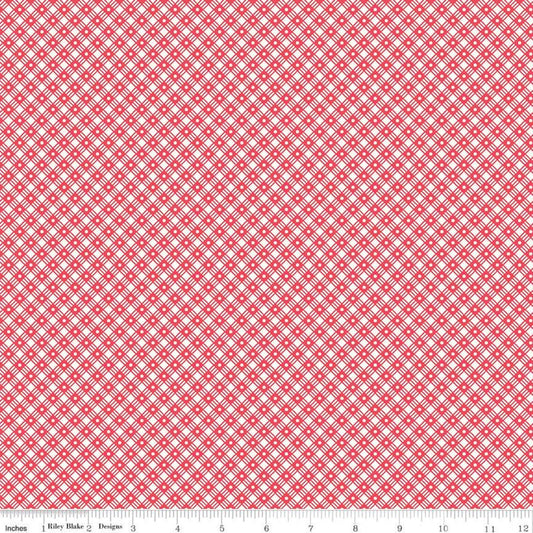 Flea Market Basket Weave Cayenne Lori Holt for Riley Blake