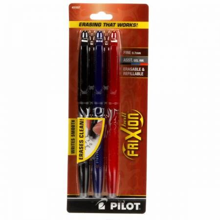 Frixion Pen Assortment 3 Pack Fine Point 0.7mm Heat Erase - Pilot Pen