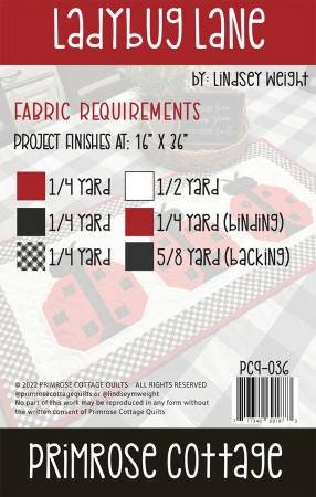 Ladybug Lane - Quilt Pattern- Primrose Cottage