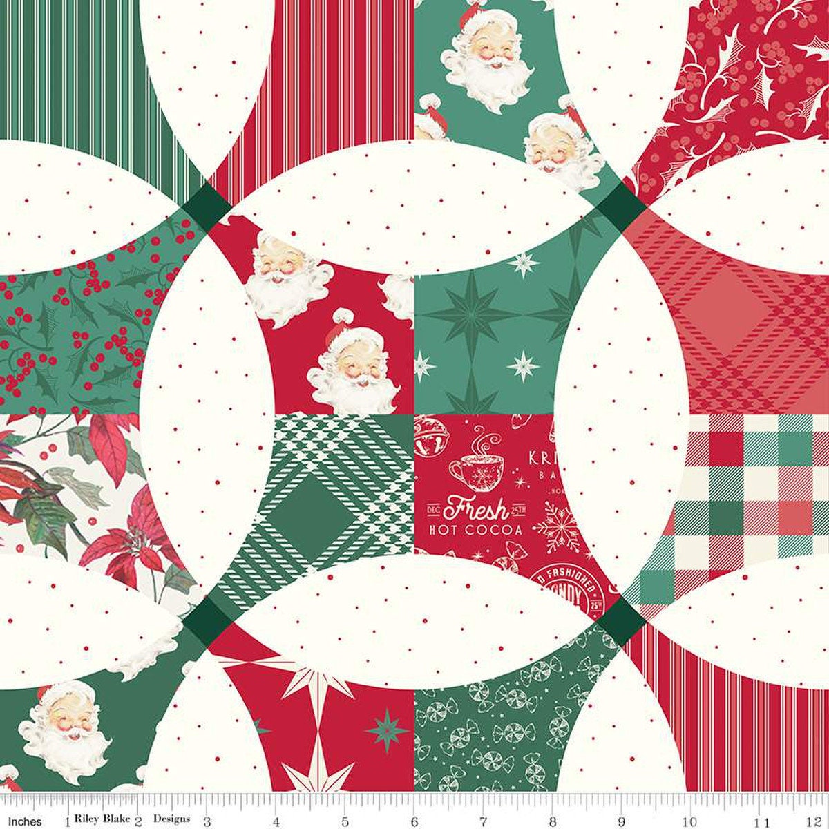 Merry Little Christmas Christmas Petals Cheater Print Riley Blake