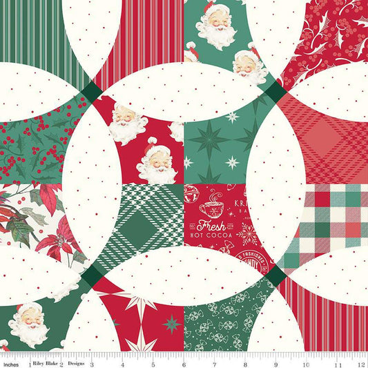 Merry Little Christmas Christmas Petals Cheater Print Riley Blake