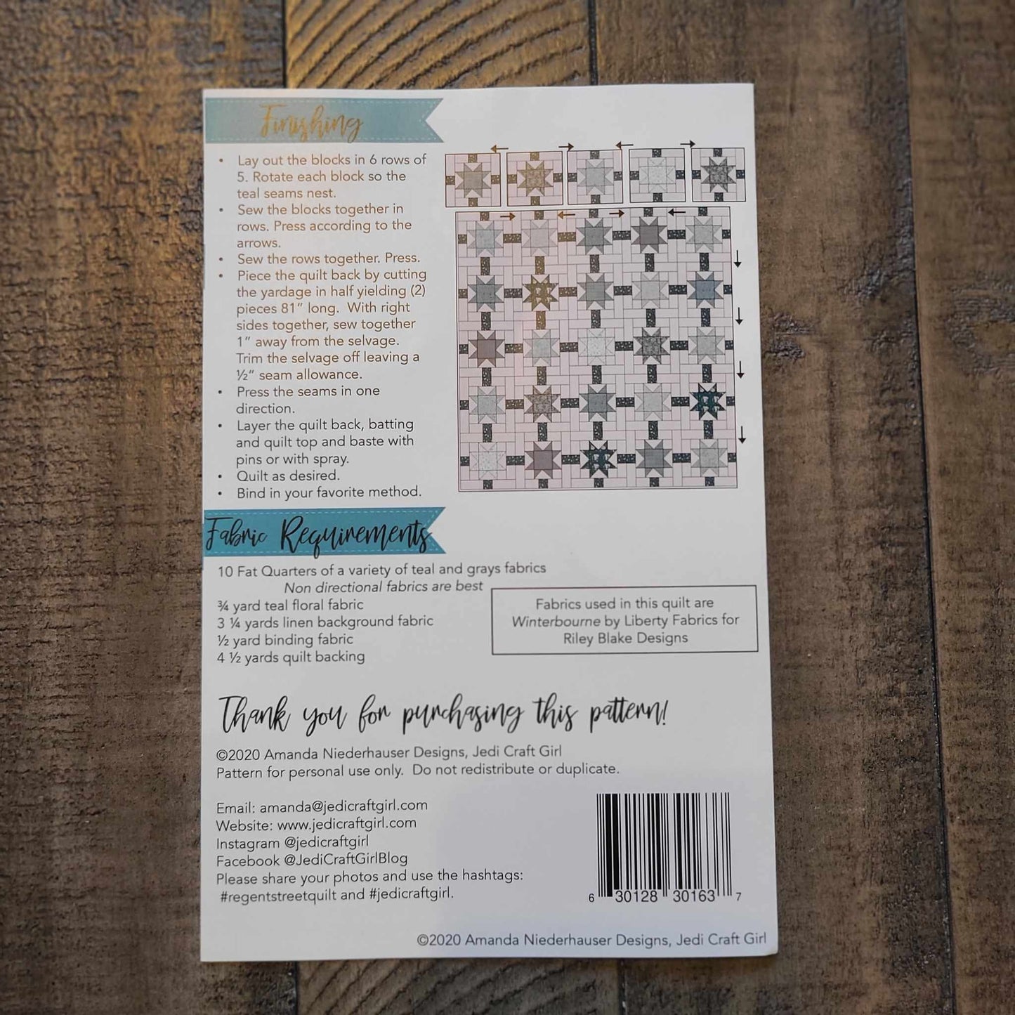 Regent Street Quilt Pattern - Jedi Craft Girl - Amanda Niederhauser