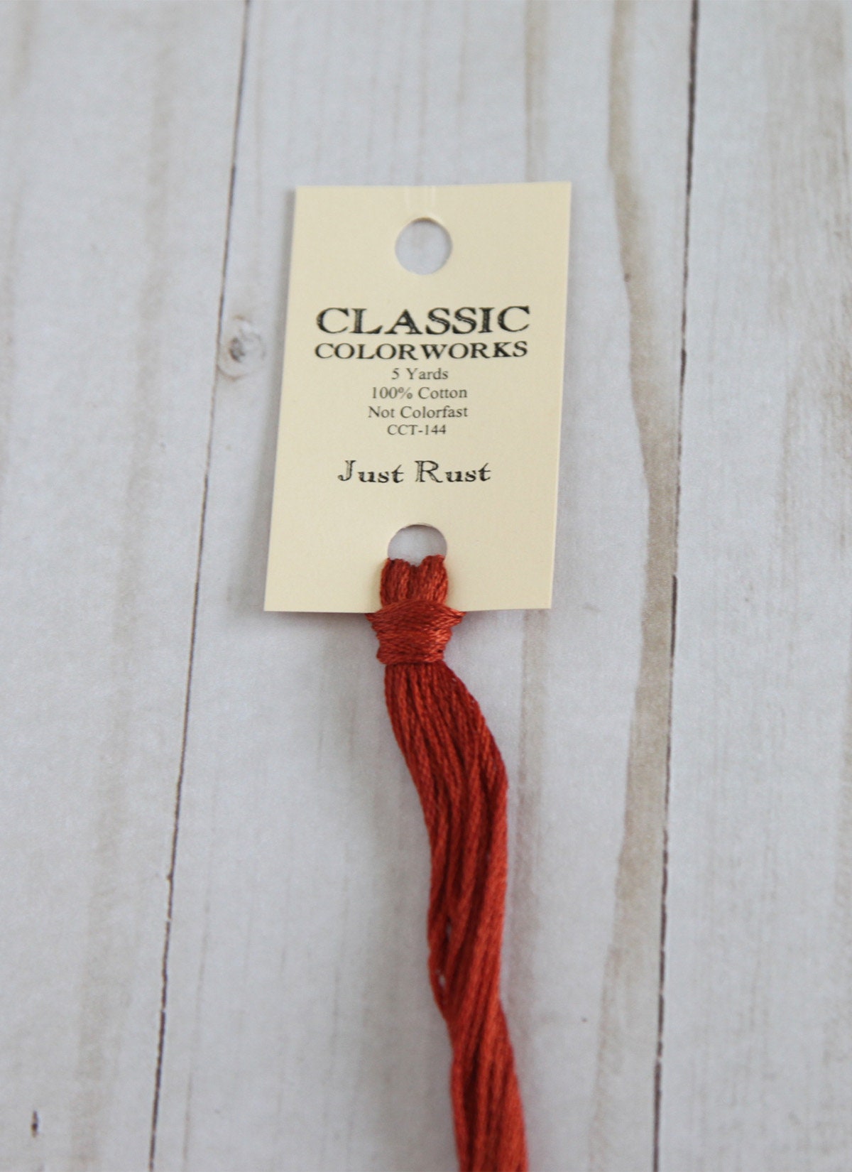 Just Rust Classic Colorworks Hand-Dyed 6-strand 100% cotton cross stitch and embroidery floss.
