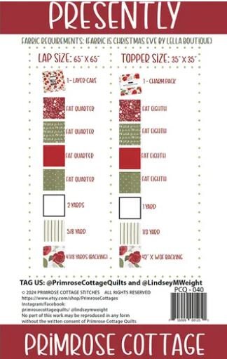 Primrose Cottage Quilts Presently Quilt Pattern