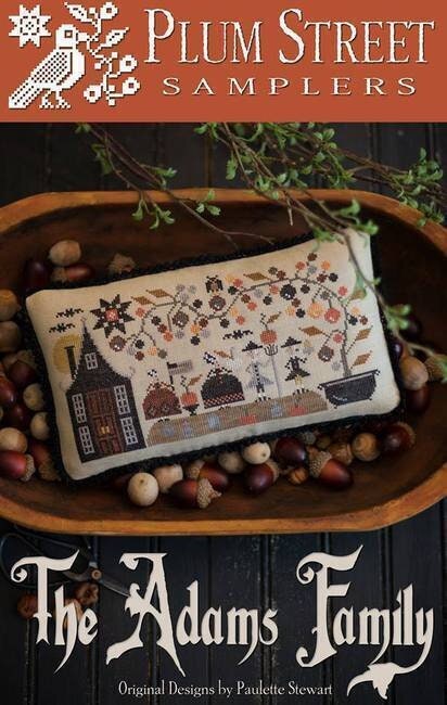 The Adams Family Cross stitch chart from Plum Street Samplers