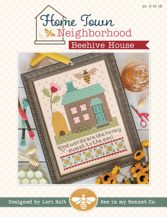 It's Sew Emma Home Town Neighborhood Beehive House Cross Stitch Pattern by Lori Holt