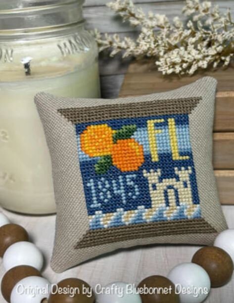 FLORIDA STATE SPOOL Crafty Bluebonnet Designs by Cross stitch Pattern