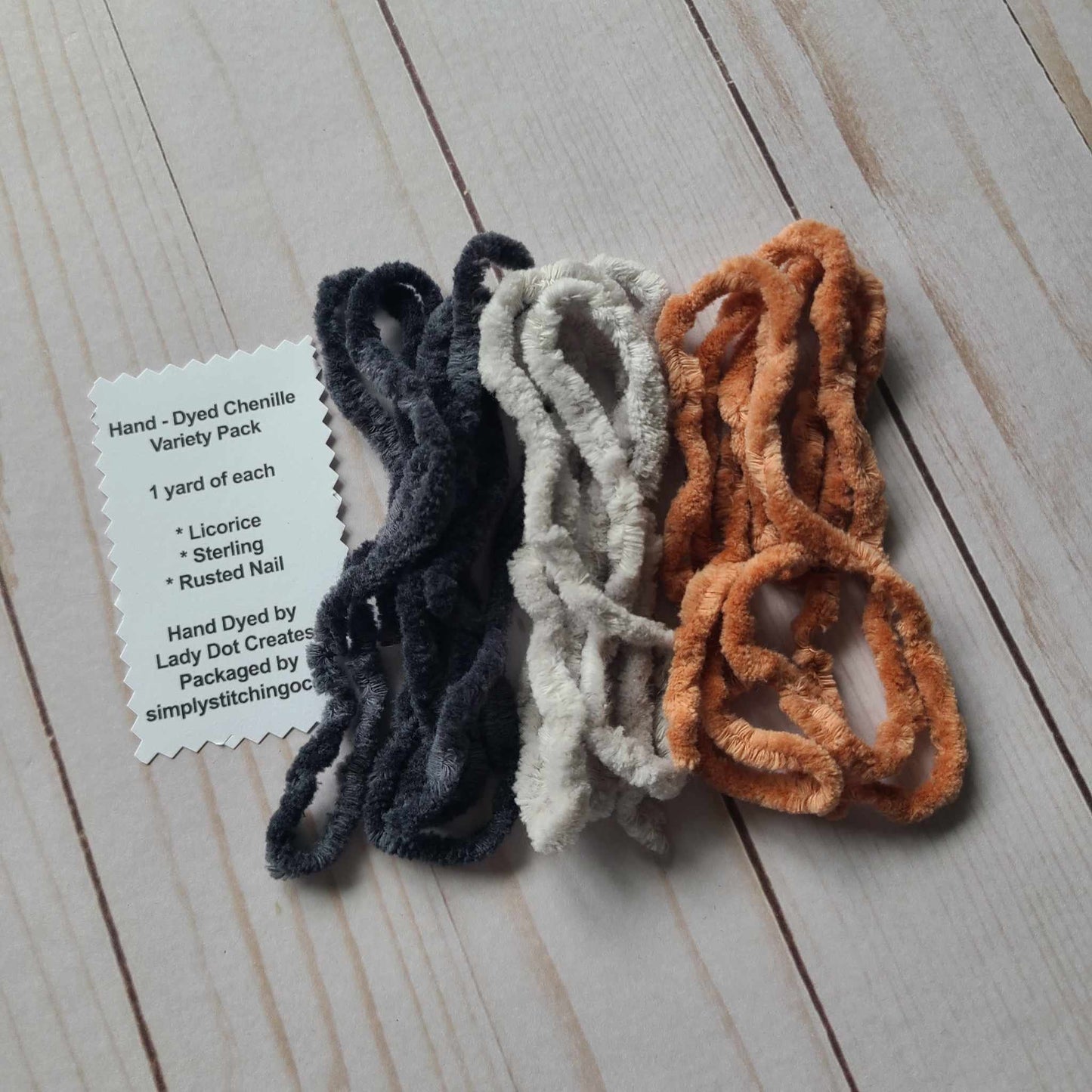 Lady Dot Creates Chenille variety Pack in Darks/Halloween colors
