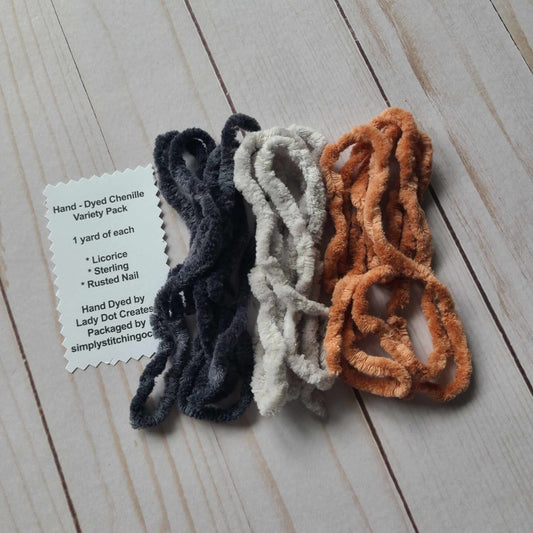 Lady Dot Creates Chenille variety Pack in Darks/Halloween colors