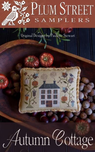 Autumn Cottage Cross stitch chart from Plum Street Samplers