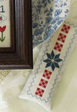 All in a Row October House Fiber Arts Cross Stitch Pattern