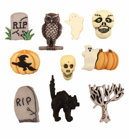 Halloween Collection Graveyard Buttons by Buttons Galore