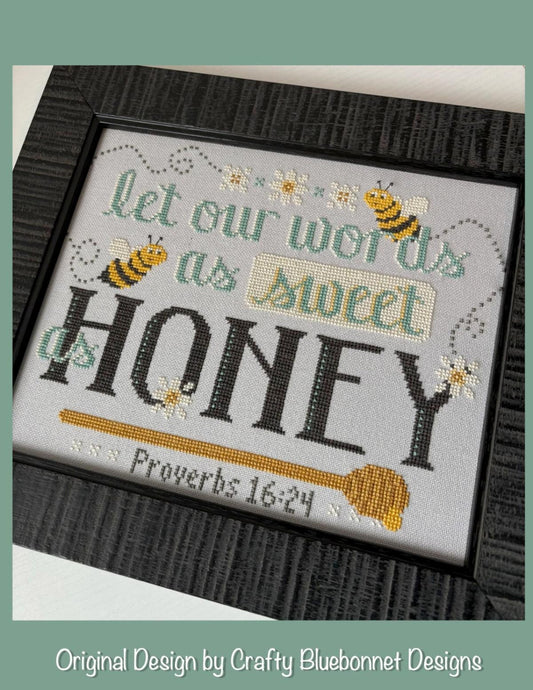 Sweet As Honey Crafty Bluebonnet Designs Cross Stitch Pattern