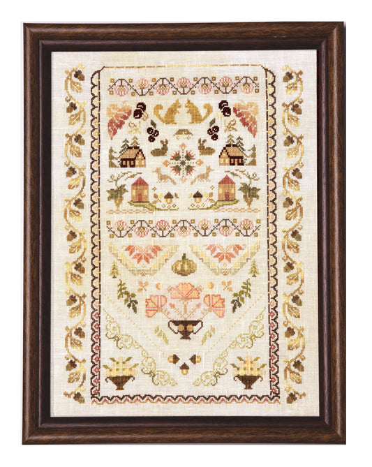Autumn Band Sampler by Samplers and Primitives Cross Stitch Pattern