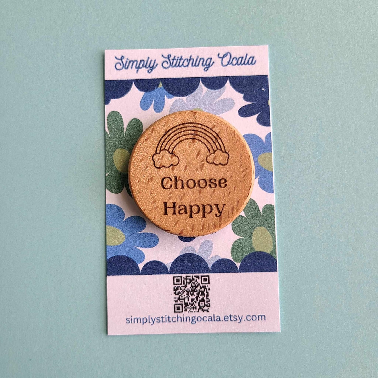 Needle Minder Choose Happy Cross Stitch