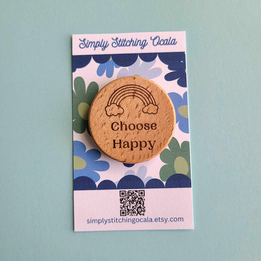 Needle Minder Choose Happy Cross Stitch