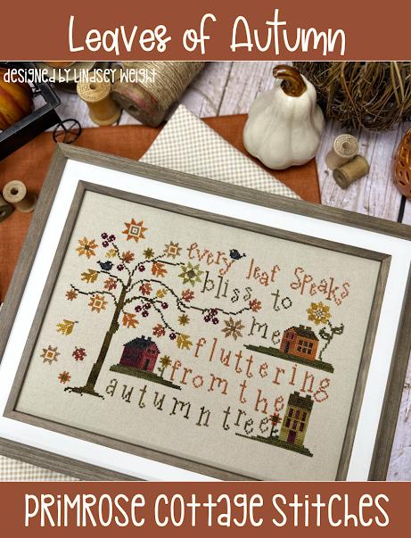 Leaves of Autumn Cross Stitch Pattern Primrose Cottage Stitches