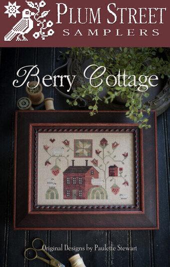 Berry Cottage Cross stitch chart from Plum Street Samplers