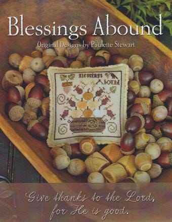 Blessings Abound Cross stitch chart from Plum Street Samplers