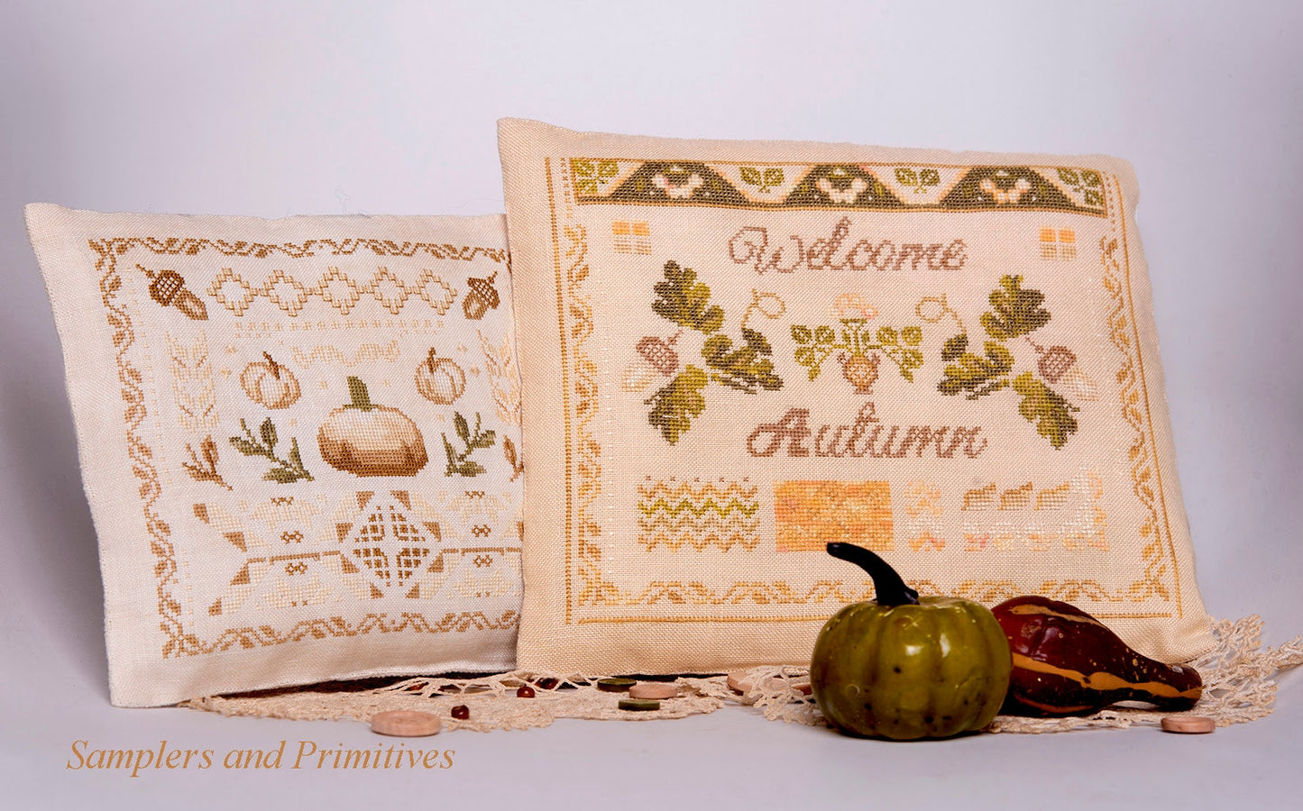 Welcome Autumn by Samplers and Primitives Cross Stitch Pattern