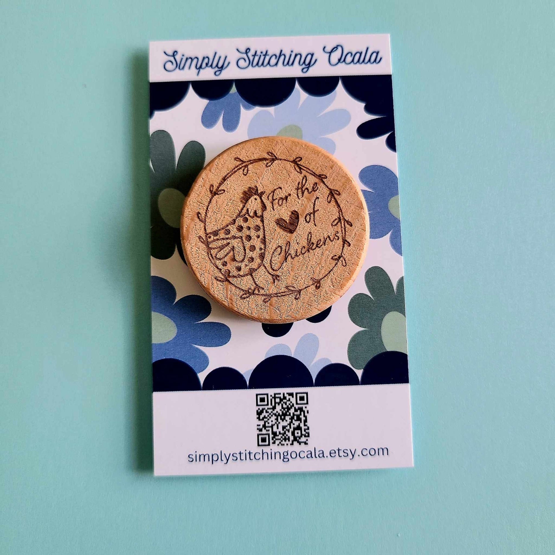 Needle Minder For the Love of Chickens Cross Stitch
