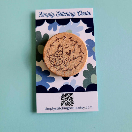 Needle Minder For the Love of Chickens Cross Stitch