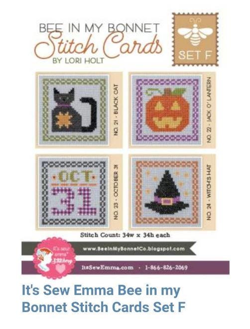 Lori Holt of Bee in My Bonnet STITCH CARDS SET F - Cross Stitch Pattern - Lori Holt