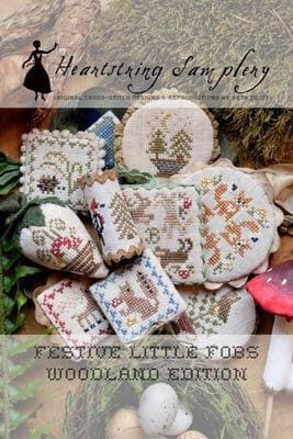Festive Little Fobs Woodland Edition by Heartstring Samplery cross stitch pattern