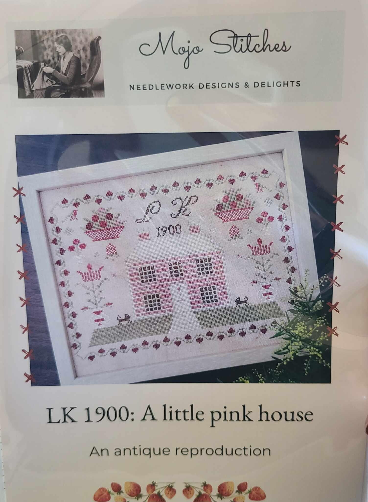 A little Pink House Mojo Stitches Cross Stitch Pattern