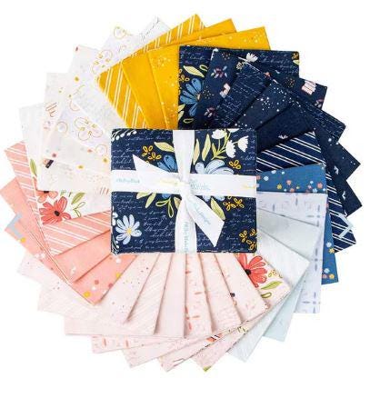 Between the Pages collection by Fran Gulick of Cotton and Joy for Riley Blake Designs 28 pieces Fat Quarter Bundle