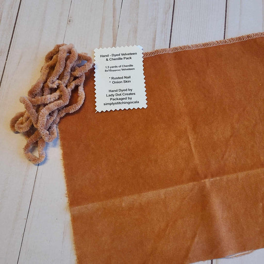Lady Dot Creates Chenille & Velveteen Pack- Rust