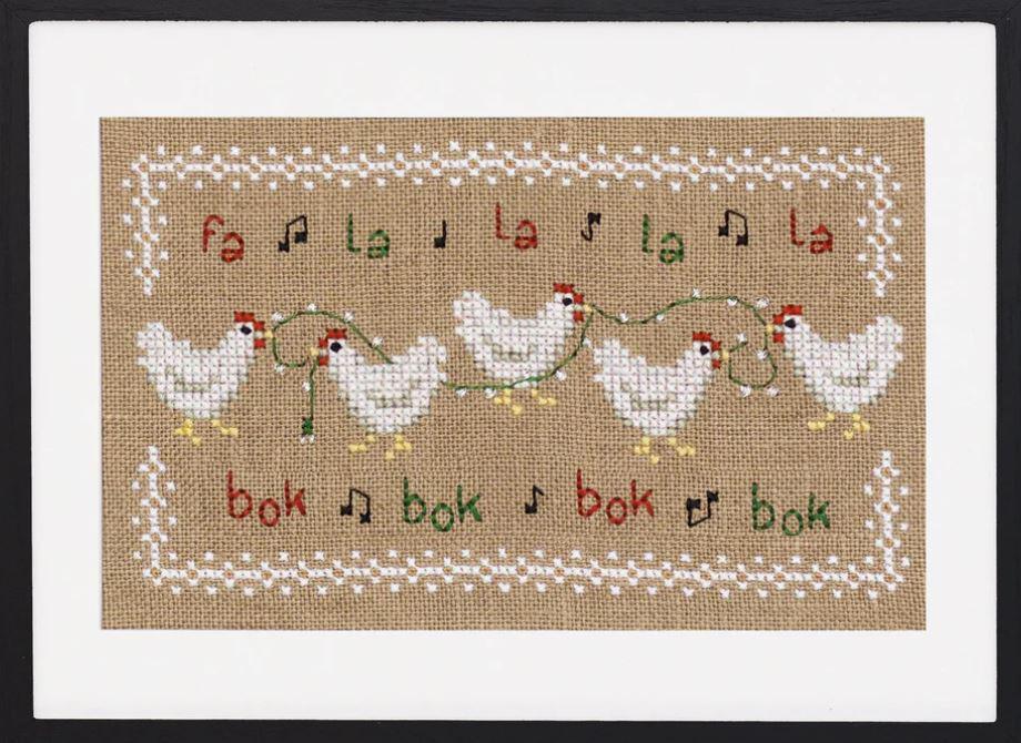 Fa La La Bok Bok by Lola Crow Cross Stitch Pattern