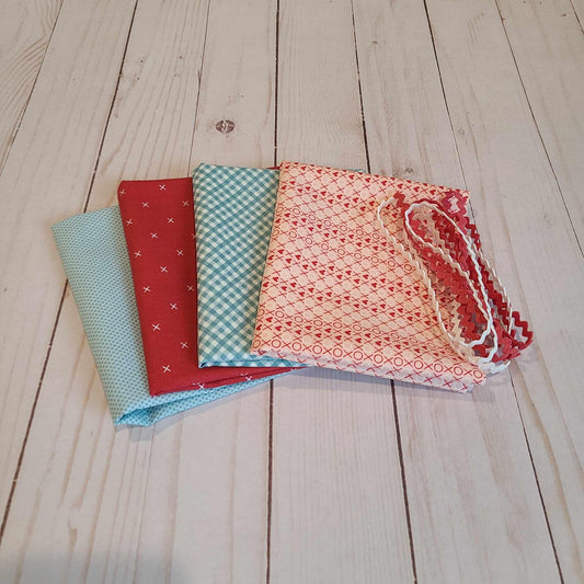 Valentine mini Cross Stitch Finishing Bundle fabric by Riley Blake