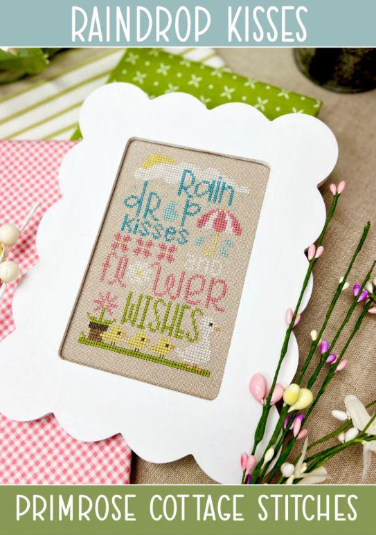 Raindrop Kisses Cross Stitch Pattern Primrose Cottage
