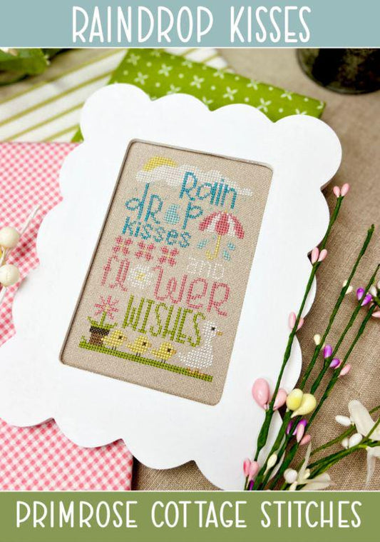 Raindrop Kisses Cross Stitch Pattern Primrose Cottage