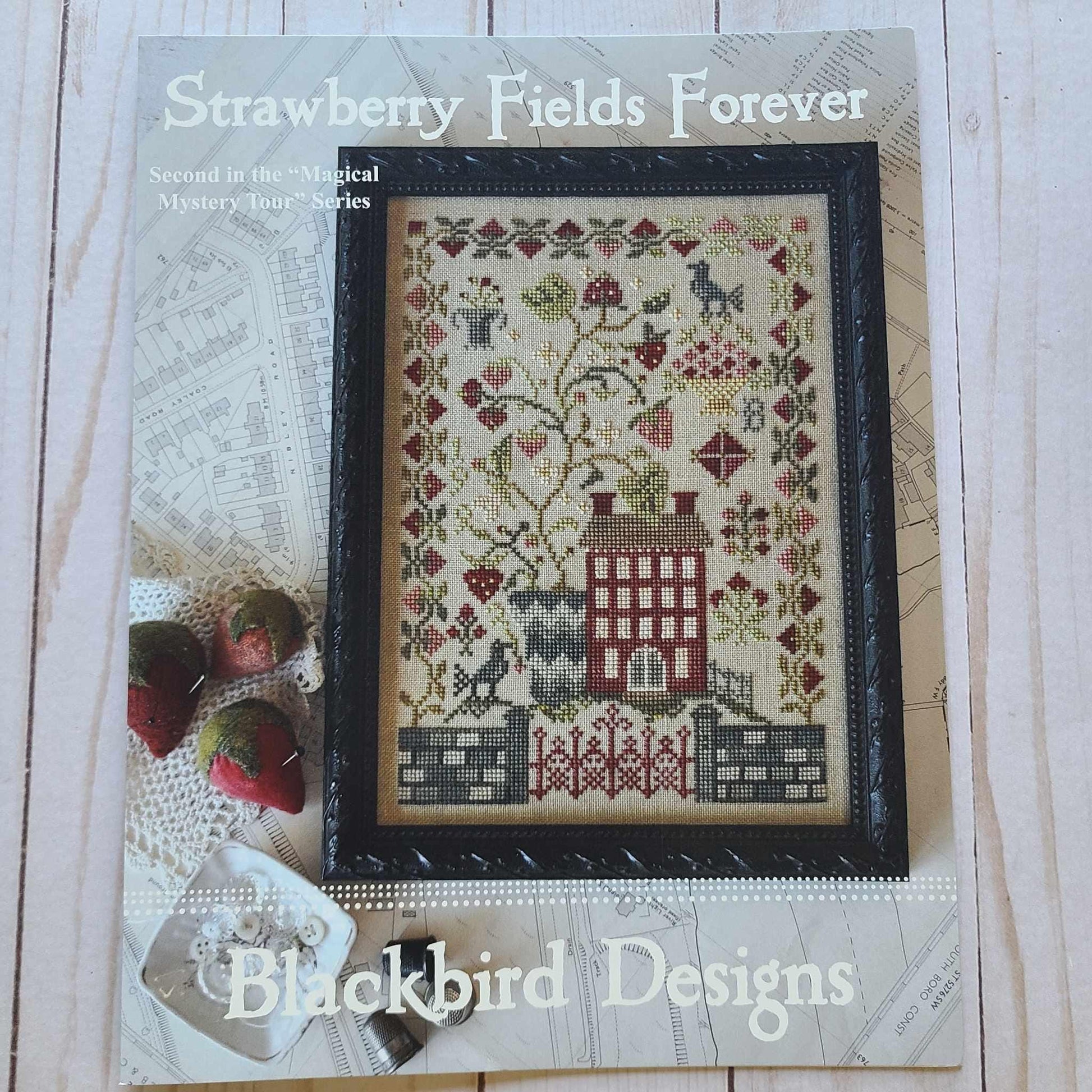 Strawberry Fields Forever Cross Stitch Pattern from Blackbird Designs