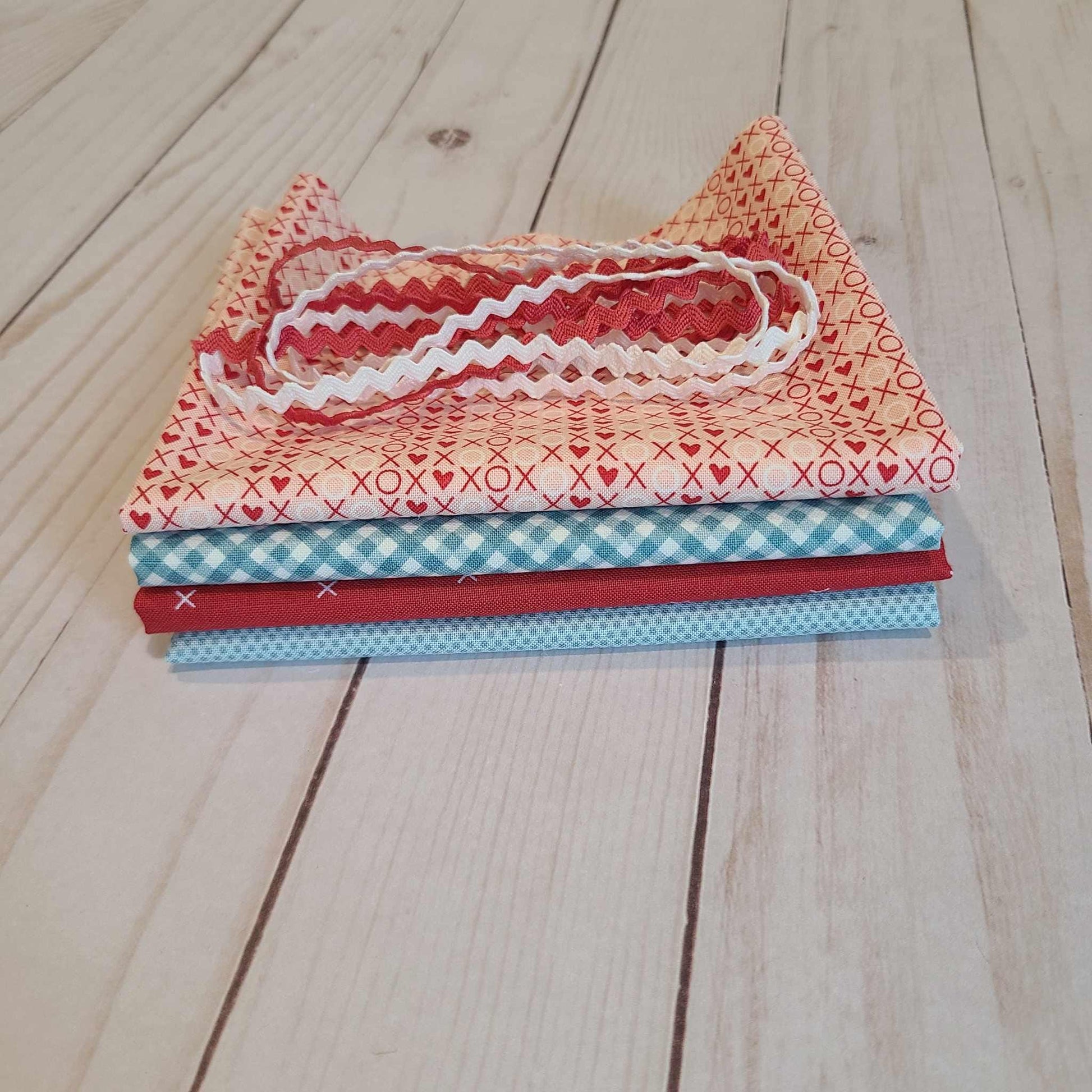 Valentine mini Cross Stitch Finishing Bundle fabric by Riley Blake