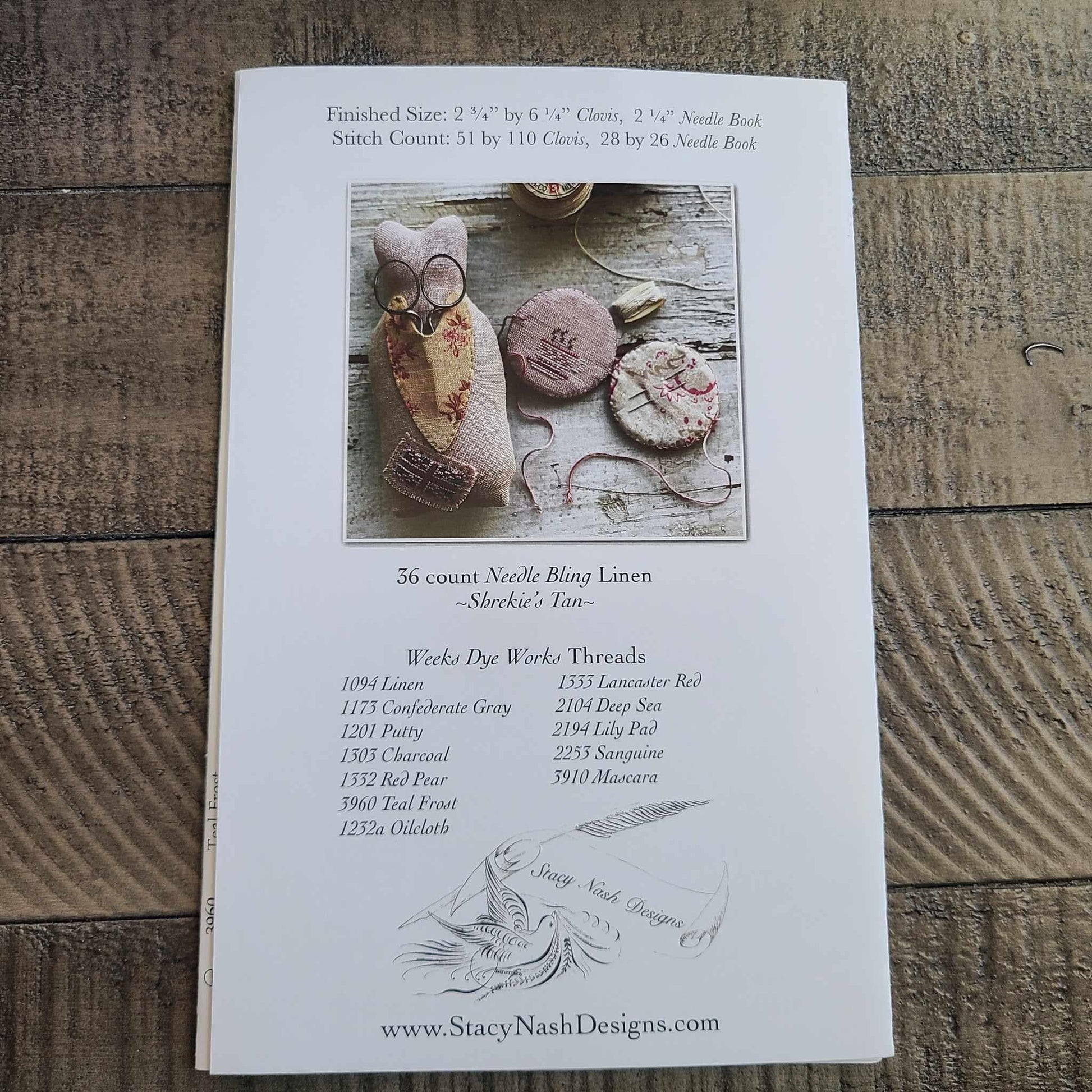 Animal Crackers Clovis cross stitch chart from Stacy Nash Designs