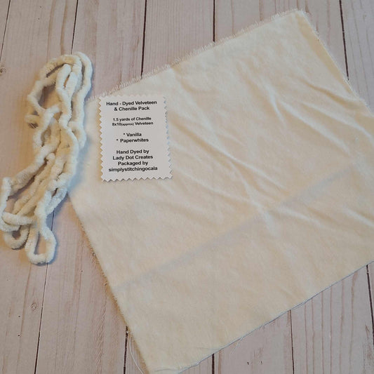 Lady Dot Creates Chenille & Velveteen Pack- White